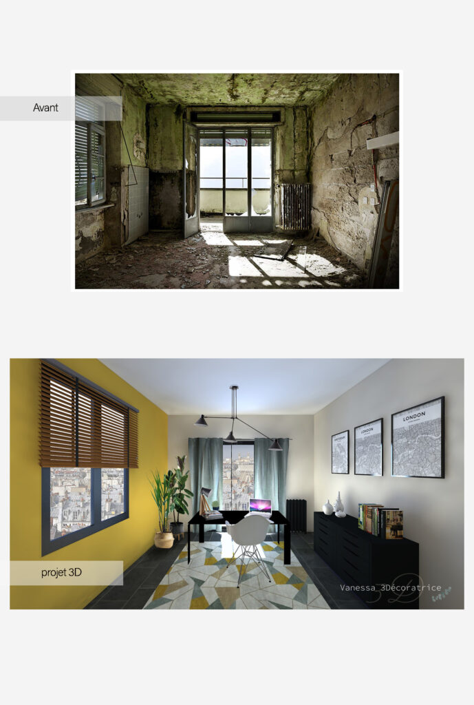 PROJET VANESSA 3DECORATRICE Decoratrice Angers AA Bureau Ecrivain 1