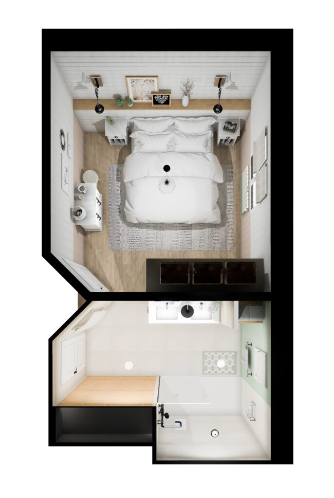 PROJET VANESSA 3DECORATRICE Decoratrice Angers VUE 6 Dessus