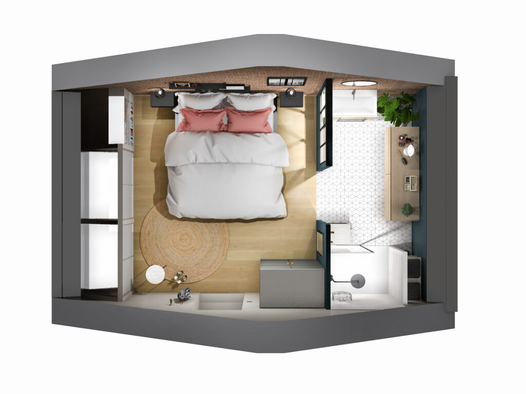 PROJET VANESSA 3DECORATRICE Decoratrice Angers VUE Dessus