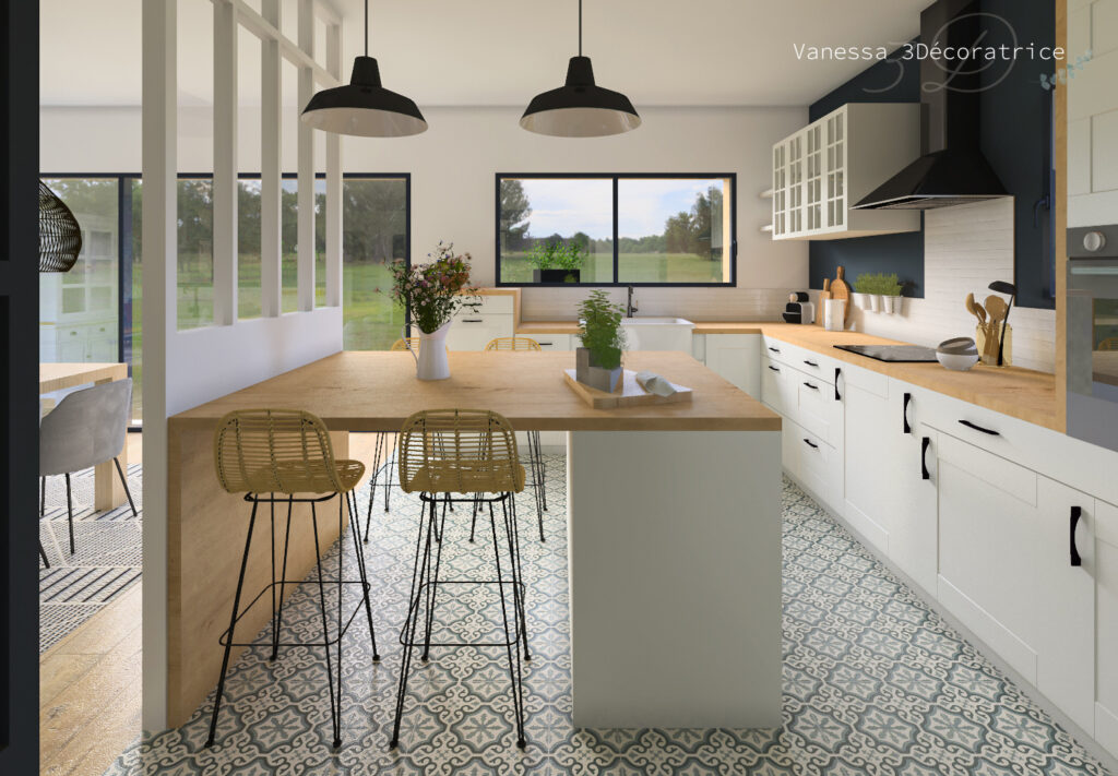 PROJET VANESSA 3DECORATRICE Decoratrice Angers Vue 7 Cuisine Copie