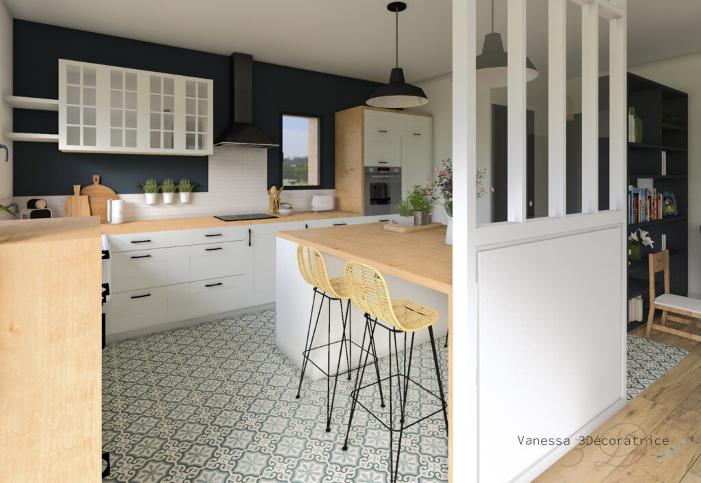 PROJET VANESSA 3DECORATRICE Decoratrice Angers Vue 8 Cuisine Copie
