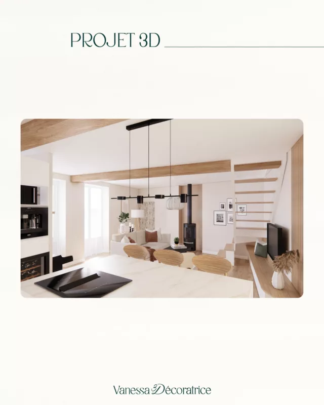 ✨Projet L&J✨Voici la pièce de vie sous un autre angle, cette fois-ci depuis l'îlot de la cuisine orientée vers le coin salon 🛋️
L’espace n’étant pas très grand, L&J ont fait le choix malin de combiner une cuisine/salle à manger et un coin salon cosy.🔎Astuce gain de place : une table extensible est discrètement intégrée à l’arrière du canapé, en version console au quotidien, et dépliable quand ils reçoivent du monde. Pratique et design !Un immense merci à L&J pour leur confiance 🙏
Ce projet a été un vrai plaisir à concevoir : leur implication, leur énergie et leur enthousiasme ont rendu cette collaboration encore plus belle 💛👉Besoin d’un projet en aménagement et d’intérieur ?
📲Contactez moi au 0682715058
📩contact@vanessa3decoratrice.fr
__________________________________
#boisetblanc #décorationintérieure #styleminimaliste #homedecor #ambianceépuree #minimalismechaleureux #projet3d #décoratriceangers #clientsautop