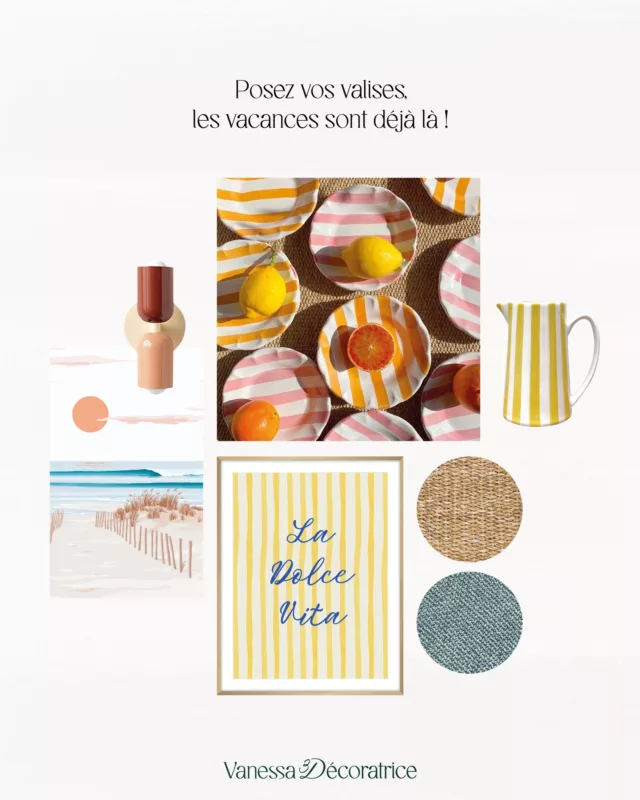 🌟 Projet Mr et Mme C 🌟Ambiance estivale en vue ☀️! on est dans le thème avec cet été qui démarre tellement bien 😍☀️Le point de départ de cette nouvelle déco ? La crédence de cuisine, qu’on a choisi de conserver pour limiter les travaux.💛 Le jaune, star de l’été 2025, s’invite pour illuminer l’espace et diffuser une énergie créative ultra positive.J’ai craqué pour l'inspiration du style Riviera, un mélange élégant et ensoleillé, des couleurs fraiches, des rayures : un air de vacances qui dure toute l’année !Rose corail et bleu ciel viennent se poser par petites touches sur un blanc éclatant, laissant les couleurs s’exprimer pleinement.☀️☀️☀️
On associe à tout ça des matières naturelles pour la chaleur et la convivialité : tous les ingrédients sont là pour des vacances à la maison réussies ! 🌴👉Besoin d’un projet en aménagement et d’intérieur ?
📲Contactez moi au 0682715058
📩contact@vanessa3decoratrice.fr
__________________________________#décointérieure #maisonsecondaire #borddemer #déconnexion #papierpeintpanoramique #projetdéco #vendée #homeinspiration #decoratriceangers